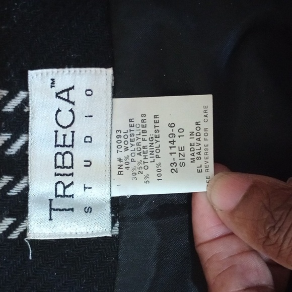 Tribeca Size 10 Tartan Tweed Wool Blend Lined Skirt - Picture 4 of 8